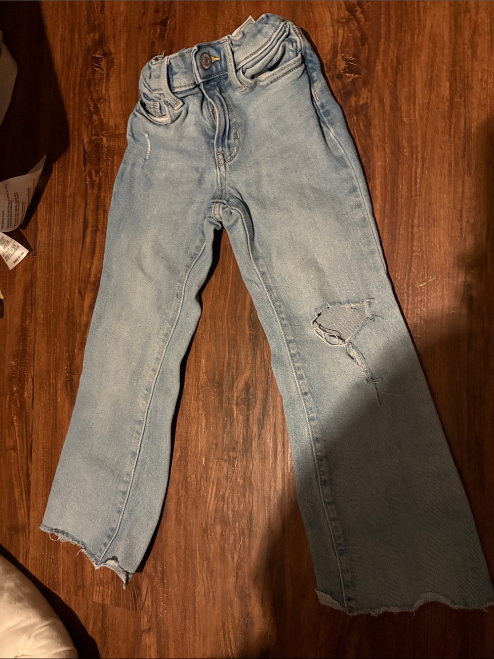 Old Navy Light Blue kids Flare Jeans with Distressed Knee
